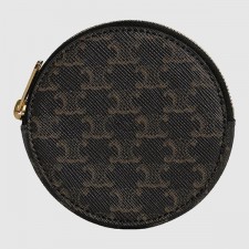 셀린느 동전 지갑 트리옹프 캔버스 블랙 은장 10D222BQ3